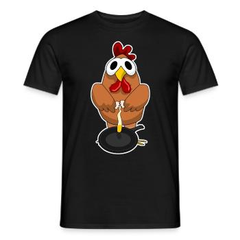 Poulets Volaille Éleveur Élevage de poulets - T-shirt homme - noir - Devant - AI Model Male 178 light (178cm)