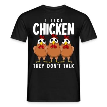 Chicken Farmer Chickens Poultry - Men's T-Shirt - black - Front - AI Model Male 178 light (178cm)
