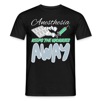 Médecin anesthésiste Infirmière Hôpital - T-shirt homme - noir - Devant - AI Model Male 178 light (178cm)