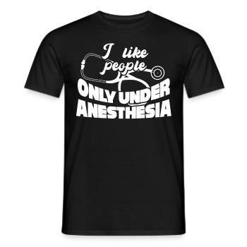 Doctor Nurse Medicine Anesthetist - Men's T-Shirt - black - Front - AI Model Male 178 light (178cm)