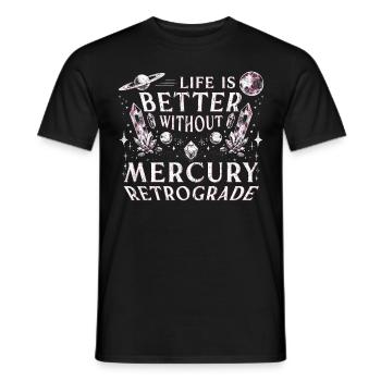 Rückläufiger Merkur Mercury rétrograde - T-shirt homme - noir - Devant - AI Model Male 178 light (178cm)