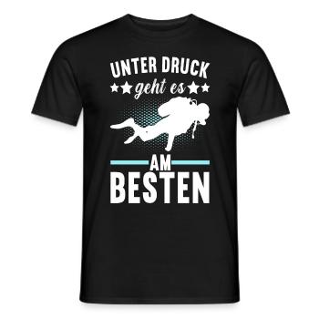 Taucher Tauchen - Männer T-Shirt - Schwarz - Vorne - AI Model Male 178 light (178cm)