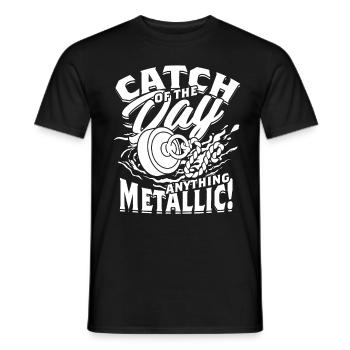 Magnetfischen Magnetangeln Metallfischen - Männer T-Shirt - Schwarz - Vorne - AI Model Male 178 light (178cm)