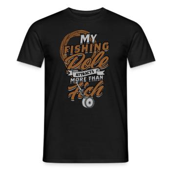 Magnetfischen Magnetangeln Metallfischen - Männer T-Shirt - Schwarz - Vorne - AI Model Male 178 light (178cm)