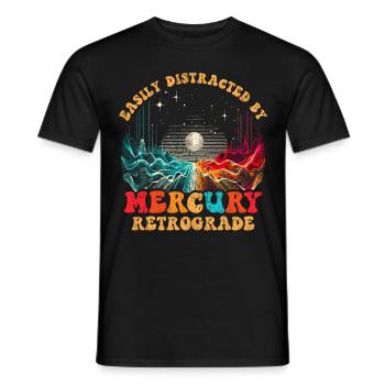 Rückläufiger Merkur Mercury rétrograde - T-shirt homme - noir - Devant - AI Model Male 178 light (178cm)