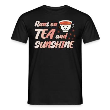 Tea Cup Tea Bag Teapot - Men's T-Shirt - black - Front - AI Model Male 178 light (178cm)