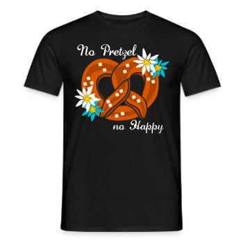 Pretzel Bavaria Pretzels - Männer T-Shirt - Schwarz - Vorne - AI Model Male 178 light (178cm)