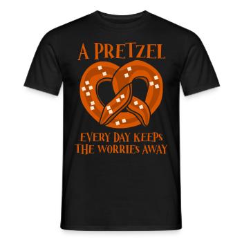 Bavaria Pretzels Pretzel - Männer T-Shirt - Schwarz - Vorne - AI Model Male 178 light (178cm)