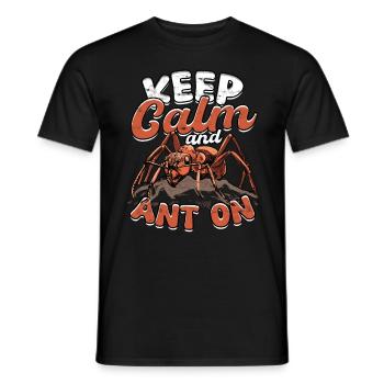 Élevage de fourmis Gardez votre calme et fourmi - T-shirt homme - noir - Devant - AI Model Male 178 light (178cm)