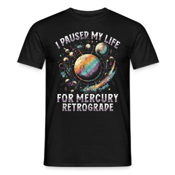Rückläufiger Merkur Mercury rétrograde - T-shirt homme - noir - Devant - AI Model Male 178 light (178cm)