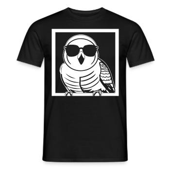 Lustiger Vogel mit Sonnenbrille Cool Bourke's Parak - Männer T-Shirt - Schwarz - Vorne - AI Model Male 178 light (178cm)