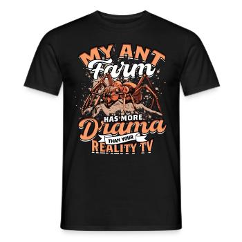 Fourmi Élevage Ma Fourmilière Télé-réalité - T-shirt homme - noir - Devant - AI Model Male 178 light (178cm)
