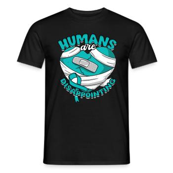 Trouble anxieux Les humains sont décevants - T-shirt homme - noir - Devant - AI Model Male 178 light (178cm)