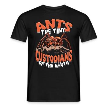 Ant Breeding Ants The Tiny Custodians Of The Earth - Men's T-Shirt - black - Front - AI Model Male 178 light (178cm)