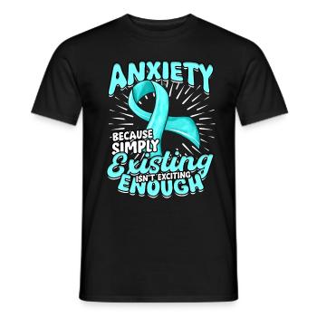 Anxiety disorder Anxiety disorders - Men's T-Shirt - black - Front - AI Model Male 178 light (178cm)