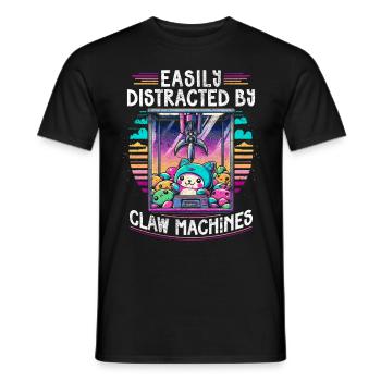 Facilement distrait par les machines à griffes Greifautomat - T-shirt homme - noir - Devant - AI Model Male 178 light (178cm)