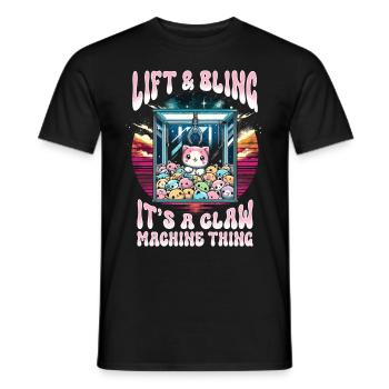 Greifautomat Lift & Bling Claw Machine Chose - T-shirt homme - noir - Devant - AI Model Male 178 light (178cm)
