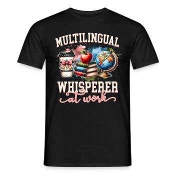 Englischlehrer Englischlehrerin Multilingual - Männer T-Shirt - Schwarz - Vorne - AI Model Male 178 light (178cm)