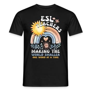English Teacher English Teacher Language Teacher - Men's T-Shirt - black - Front - AI Model Male 178 light (178cm)