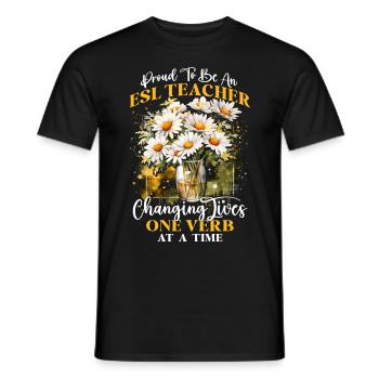 English Teacher English Teacher Language Teacher - Men's T-Shirt - black - Front - AI Model Male 178 light (178cm)