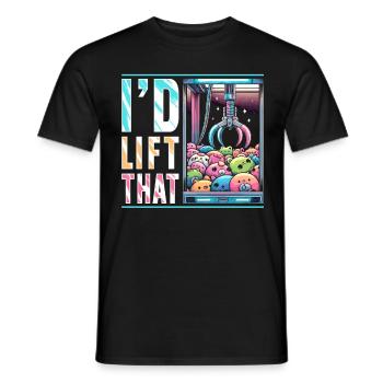 Claw Machine Kraller Gripper I'D Lift That - Men's T-Shirt - black - Front - AI Model Male 178 light (178cm)