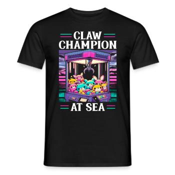 Automatic gripper Kraller Grapple Claw Champion At Sea - Men's T-Shirt - black - Front - AI Model Male 178 light (178cm)