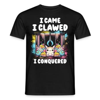 Greifautomat Je suis venu j’ai griffé j’ai conquis - T-shirt homme - noir - Devant - AI Model Male 178 light (178cm)