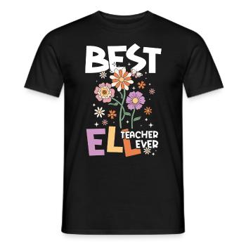 Bester Englischlehrer Englischlehrerin - Männer T-Shirt - Schwarz - Vorne - AI Model Male 178 light (178cm)