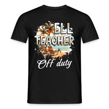 Englischlehrer Englischlehrerin Urlaub - Männer T-Shirt - Schwarz - Vorne - AI Model Male 178 light (178cm)