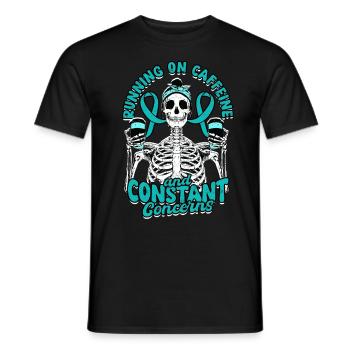 Anxiety Disorder Runnin On Caffeine Constant Concerns - Men's T-Shirt - black - Front - AI Model Male 178 light (178cm)
