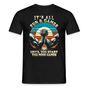 Armdrücken Armwrestling - Männer T-Shirt - Schwarz - Vorne - AI Model Male 178 light (178cm)