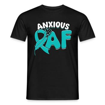 Anxiety Disorder Anxious AF - Men's T-Shirt - black - Front - AI Model Male 178 light (178cm)