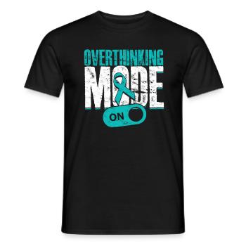 Trouble anxieux : mode de réflexion excessive activé - T-shirt homme - noir - Devant - AI Model Male 178 light (178cm)