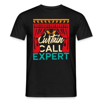 Drama Teacher Curtain Call Expert - Men's T-Shirt - black - Front - AI Model Male 178 light (178cm)