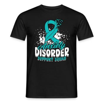 Escouade de soutien pour les troubles anxieux d’Angststörung - T-shirt homme - noir - Devant - AI Model Male 178 light (178cm)