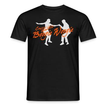 Boogie Woogie Swing Dance Dancing - Men's T-Shirt - black - Front - AI Model Male 178 light (178cm)