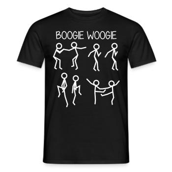 Boogie Woogie Dancing Boogie-Woogie - Männer T-Shirt - Schwarz - Vorne - AI Model Male 178 light (178cm)