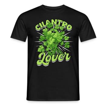 Coriander Lovers - Men's T-Shirt - black - Front - AI Model Male 178 light (178cm)