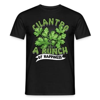 Koriander Liebhaber Cilantro A Bunch Of Happiness - Männer T-Shirt - Schwarz - Vorne - AI Model Male 178 light (178cm)
