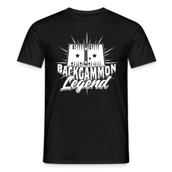 Légende du backgammon - T-shirt homme - noir - Devant - AI Model Male 178 light (178cm)