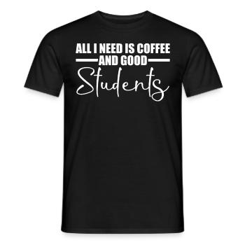 Teacher Teachers School College Students - Men's T-Shirt - black - Front - AI Model Male 178 light (178cm)