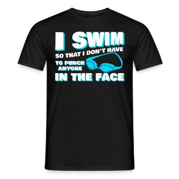 Entraîneur de natation Swimmer Pool - T-shirt homme - noir - Devant - AI Model Male 178 light (178cm)