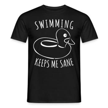 Entraîneur de natation Nageur de piscine - T-shirt homme - noir - Devant - AI Model Male 178 light (178cm)