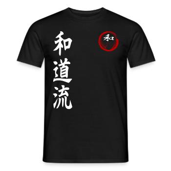 Wado Ryu Karate Kampfkunst Dojo Kimono Gym - Männer T-Shirt - Schwarz - Vorne - AI Model Male 178 light (178cm)