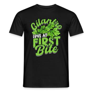 Koriander Cilantro Love at First Bite - Männer T-Shirt - Schwarz - Vorne - AI Model Male 178 light (178cm)