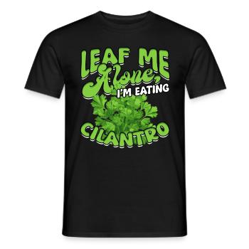 feuille de coriandre moi seul je mange de la coriandre - T-shirt homme - noir - Devant - AI Model Male 178 light (178cm)