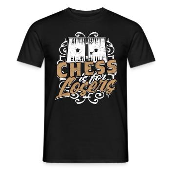 Les échecs de backgammon sont pour les perdants - T-shirt homme - noir - Devant - AI Model Male 178 light (178cm)