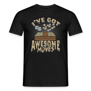 Backgammon, j’ai des mouvements impressionnants - T-shirt homme - noir - Devant - AI Model Male 178 light (178cm)