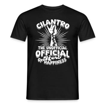 Coriandre Coriandre Herbe Du Bonheur Non Officiel - T-shirt homme - noir - Devant - AI Model Male 178 light (178cm)