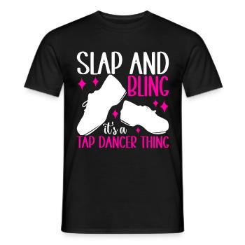 Stepptanz Stepptänzer - Männer T-Shirt - Schwarz - Vorne - AI Model Male 178 light (178cm)
